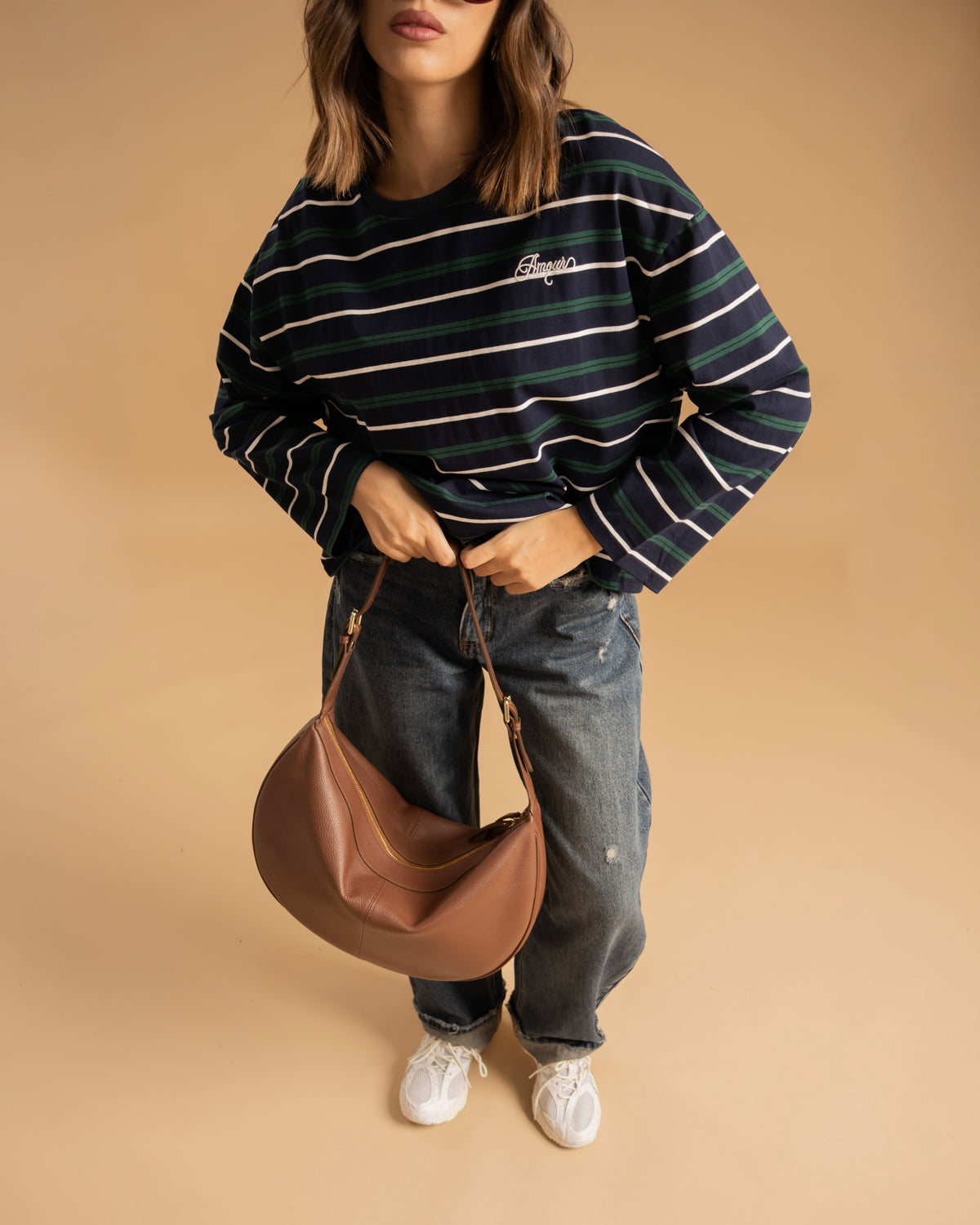 Maglia in cotone a righe AMOUR - H69780