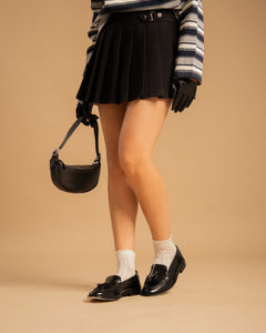 Minigonna shorts a pieghe - V6011