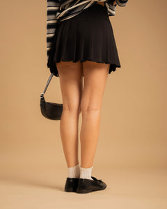 Minigonna shorts a pieghe - V6011