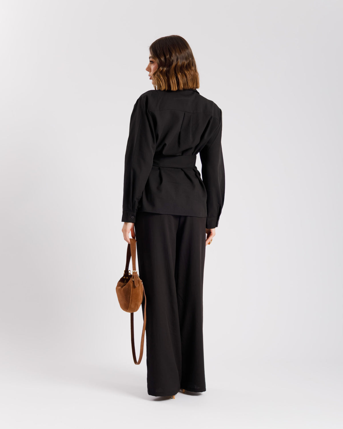 Coord set con camicia da annodare - PF531