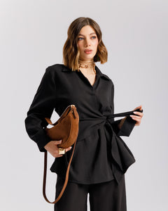Coord set con camicia da annodare - PF531