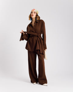 Coord set con camicia e fusciacca - PF479