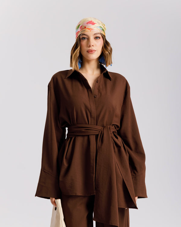 Coord set con camicia e fusciacca - PF479