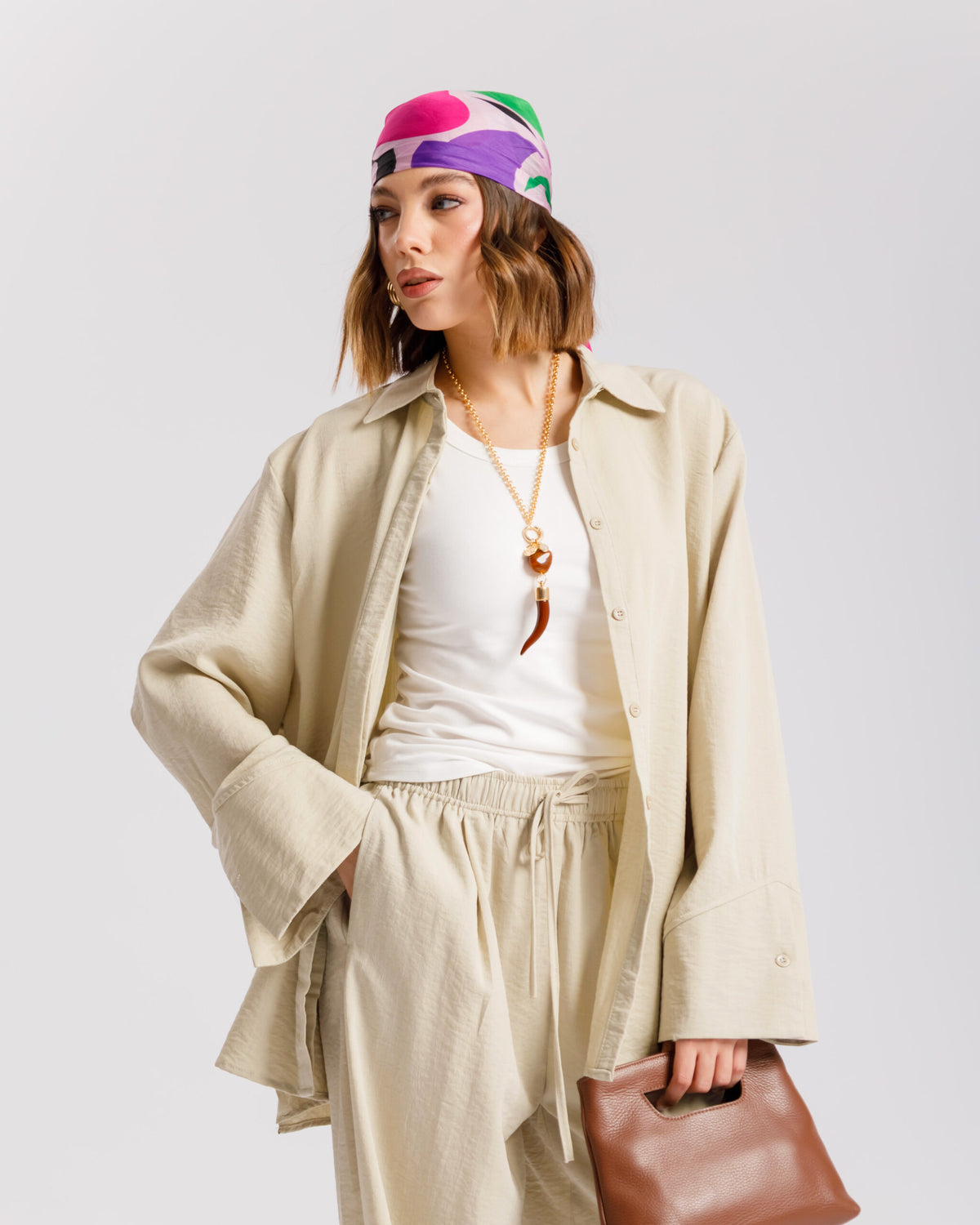 Coord set con camicia e fusciacca - PF479