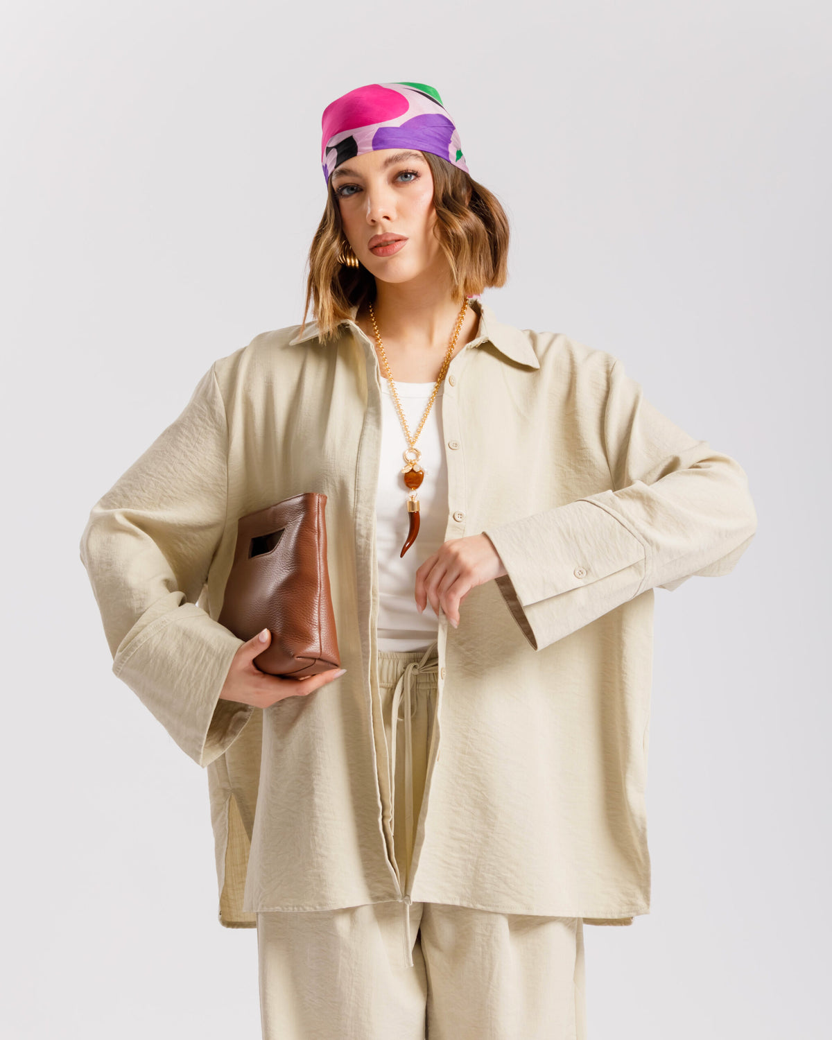Coord set con camicia e fusciacca - PF479