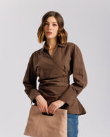 Camicia in cotone con incrocio - PF556 slcb