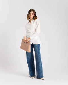 Camicia in cotone con incrocio - PF556 slcb