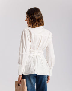 Camicia in cotone con incrocio - PF556 slcb