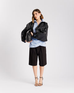 Camicia in cotone con incrocio a righe  - PF556 slc