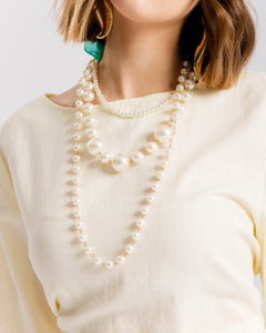 Collana tre fili  con perle - ECL2259