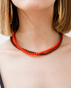 Collana con perline colorate - L292