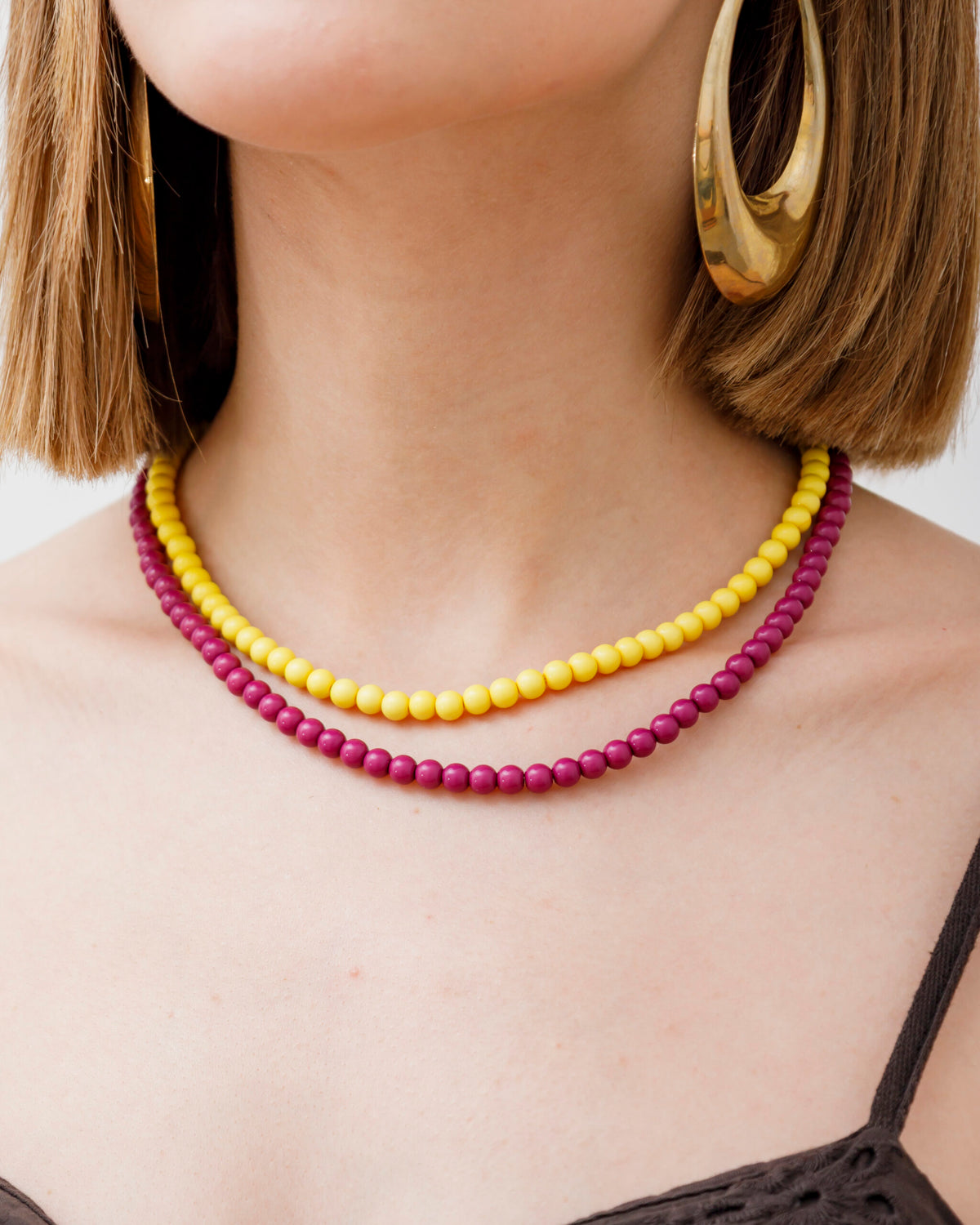 Collana con perline colorate - L292