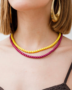 Collana con perline colorate - L292