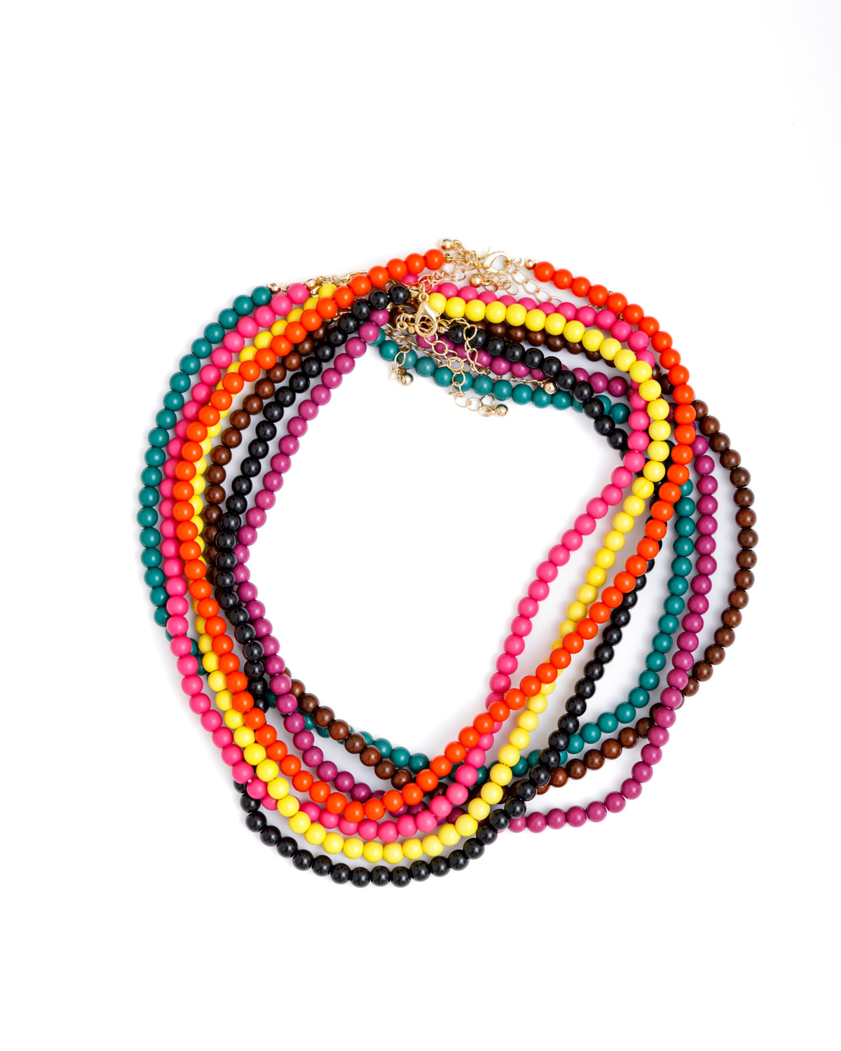 Collana con perline colorate - L292