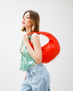 Borsa in pelle SELENA arancio - LOVING BAGS
