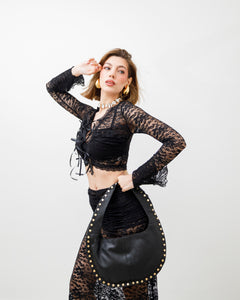 Borsa in pelle SELENA nera - LOVING BAGS