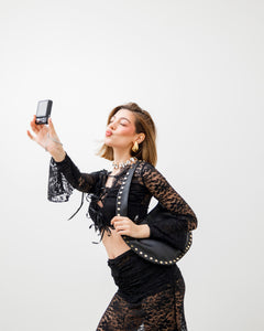 Borsa in pelle SELENA nera - LOVING BAGS