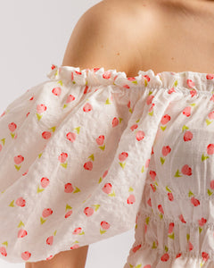 Top in cotone microfiori - H15651