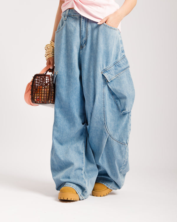 Jeans baggy cargo - P13203