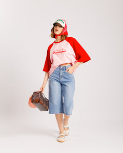 Bermuda baggy blu slavato - 8499