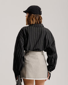 Camicia a righe con stringhe - H13586