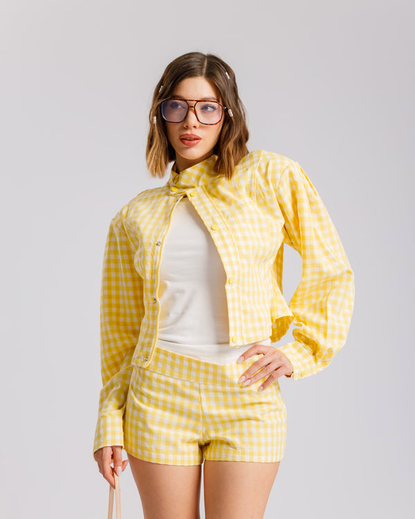 Coord-set quadretti GIALLO - EC15158