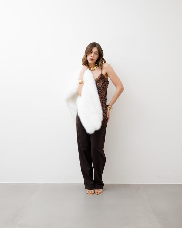 Top satin animalier - H12117