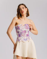 Corsetto in pizzo sfumato VIOLA - 11670