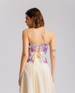 Corsetto in pizzo sfumato VIOLA - 11670