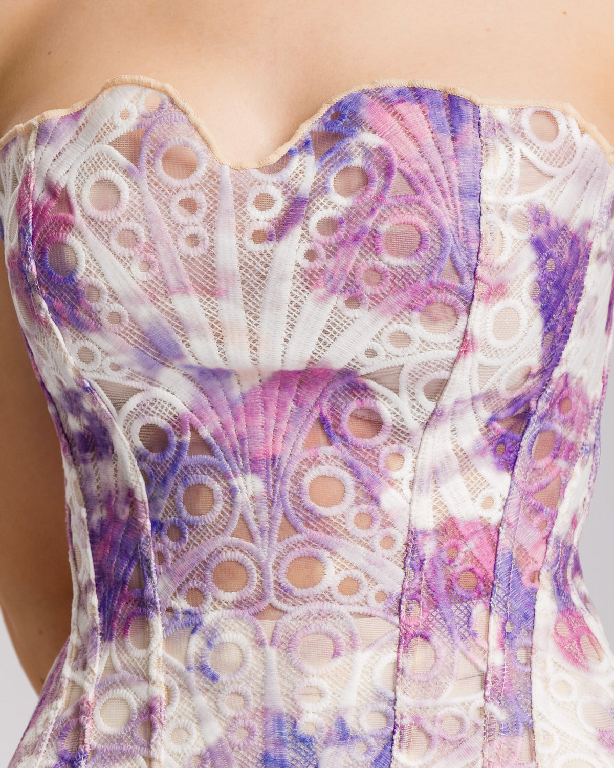 Corsetto in pizzo sfumato VIOLA - 11670