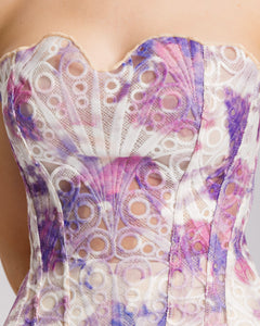 Corsetto in pizzo sfumato VIOLA - 11670