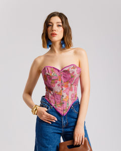 Corsetto floreale VIOLA - ST15255