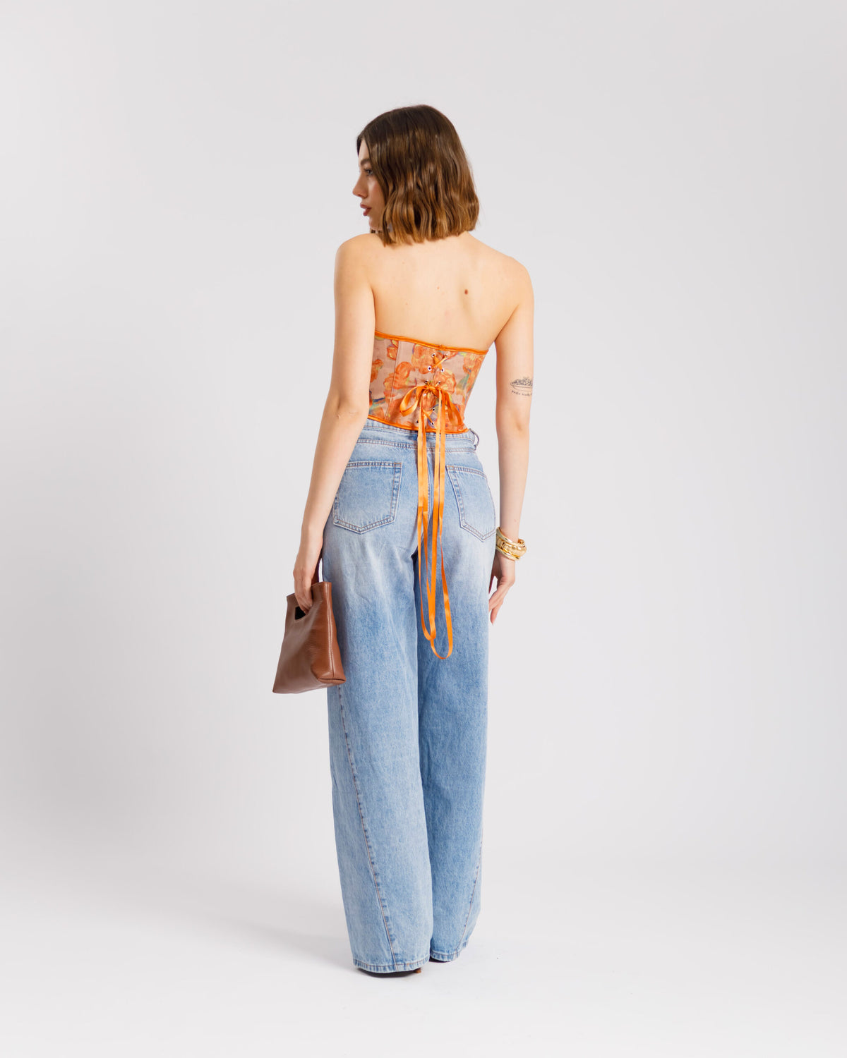 Corsetto floreale ARANCIO - ST15255