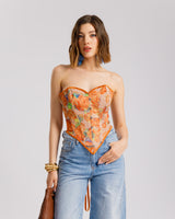 Corsetto floreale ARANCIO - ST15255