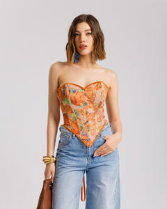 Corsetto floreale ARANCIO - ST15255