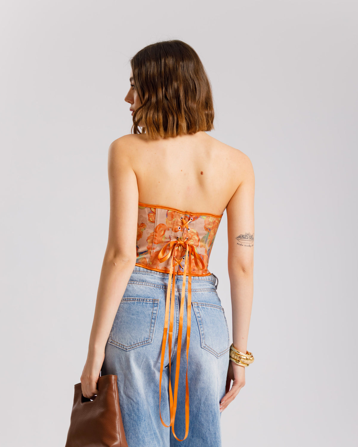 Corsetto floreale ARANCIO - ST15255