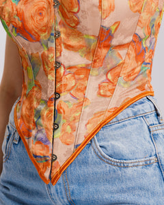 Corsetto floreale ARANCIO - ST15255