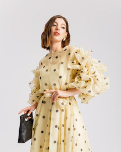 Abito in seta a pois - R13976