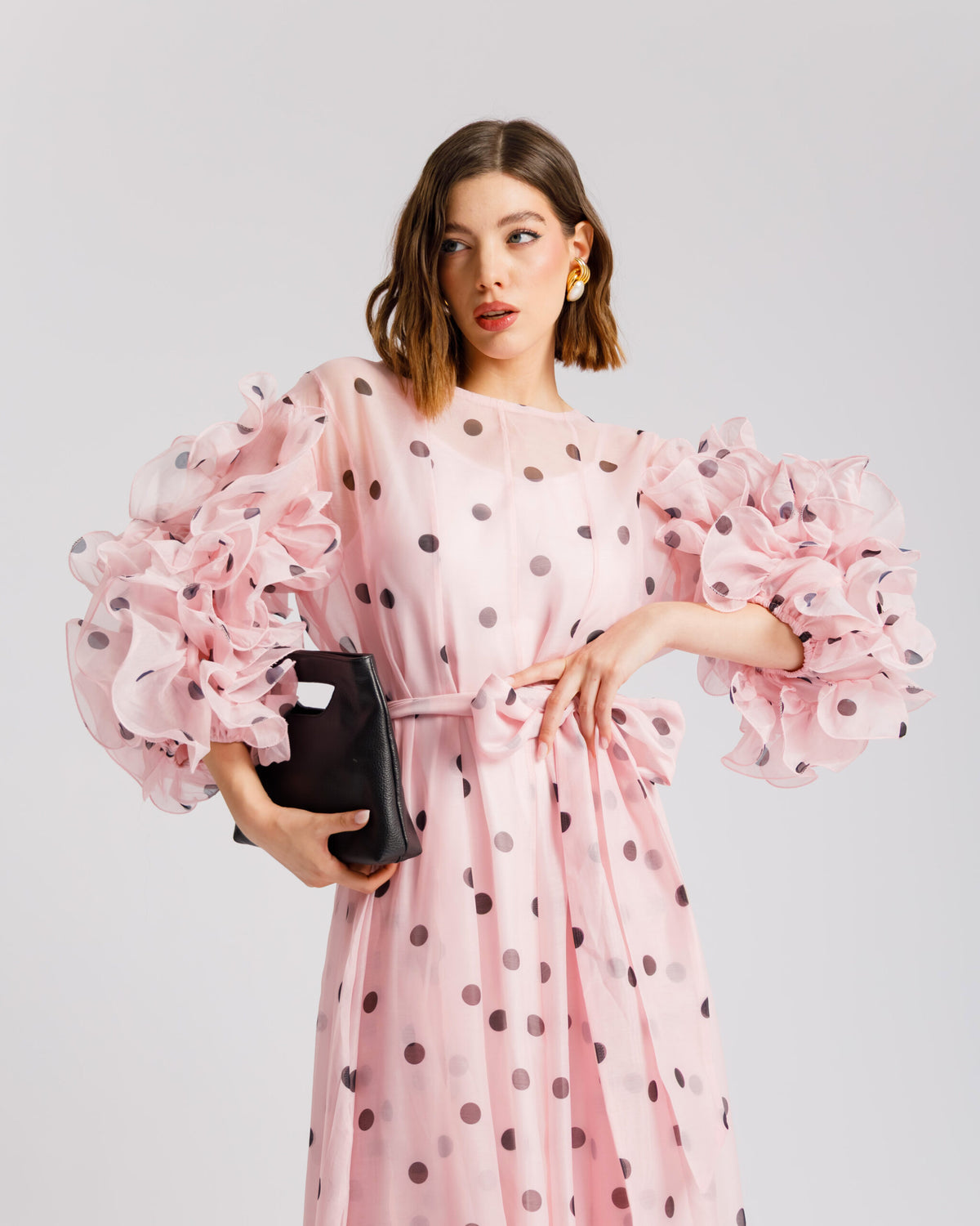 Abito in seta a pois - R13976