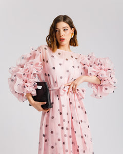 Abito in seta a pois - R13976