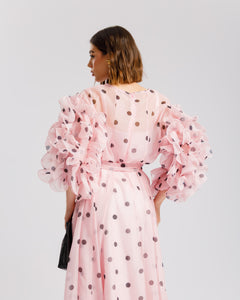 Abito in seta a pois - R13976