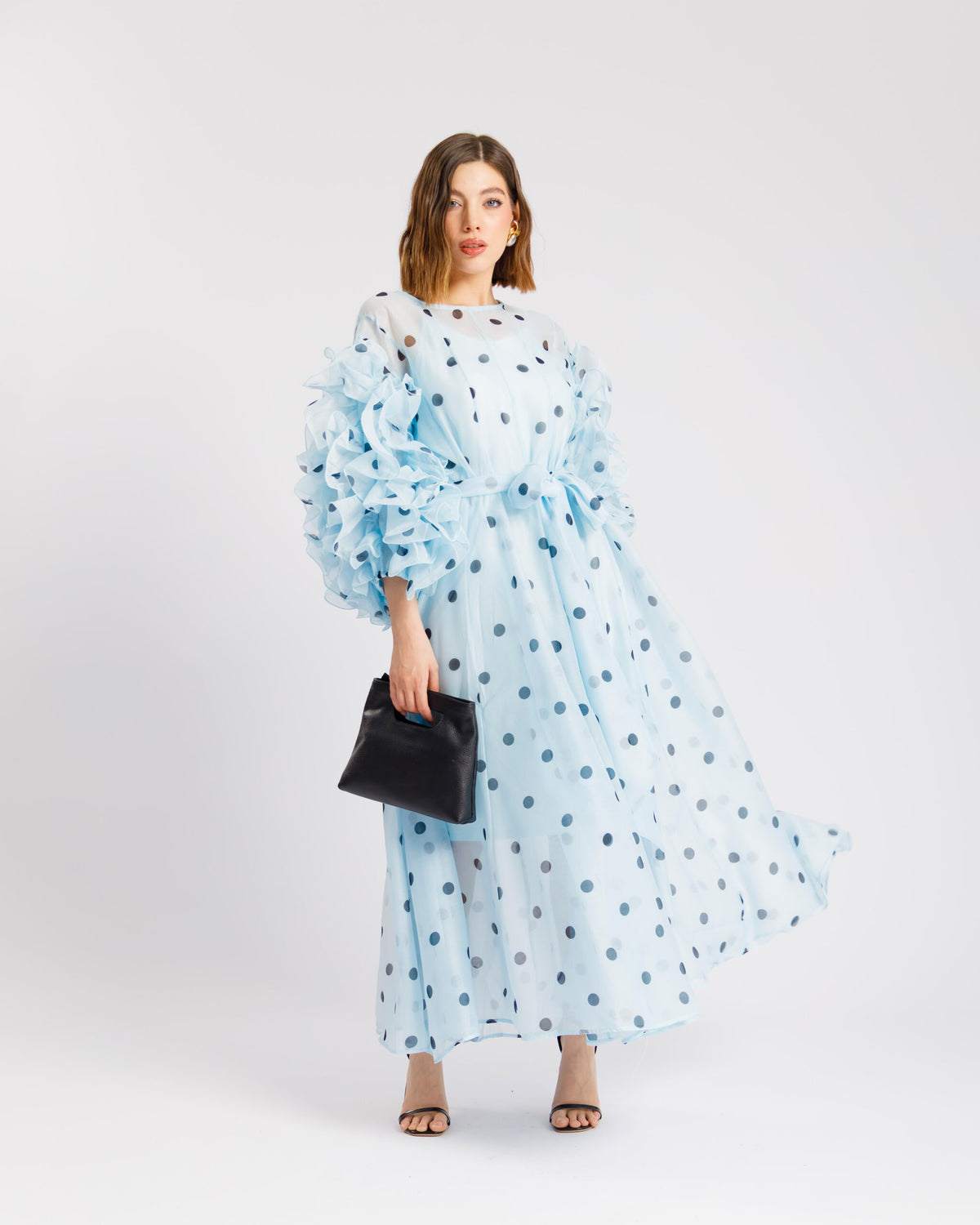Abito in seta a pois - R13976