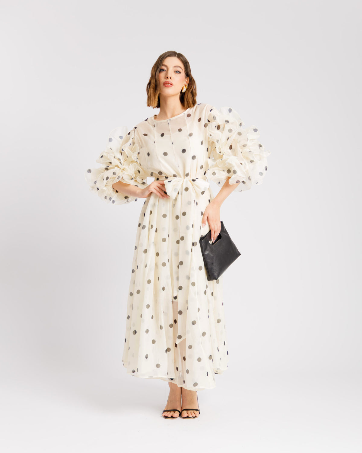Abito in seta a pois - R13976