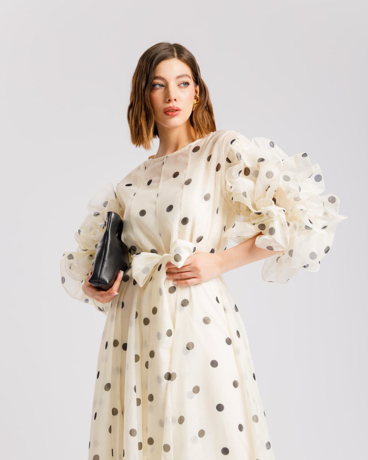Abito in seta a pois - R13976