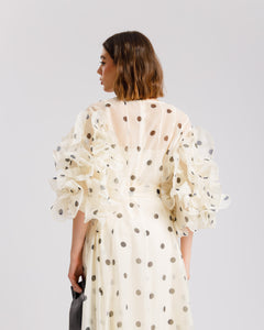 Abito in seta a pois - R13976