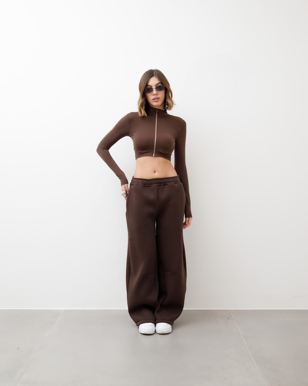 Maglia crop con zip ALTHÉA  - C185