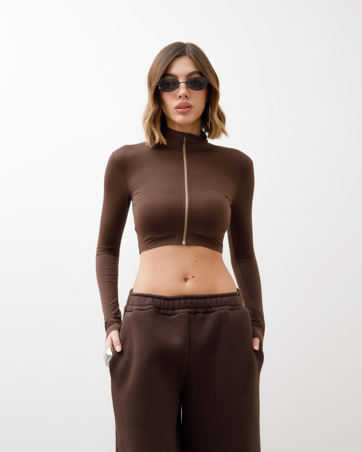 Maglia crop con zip ALTHÉA  - C185