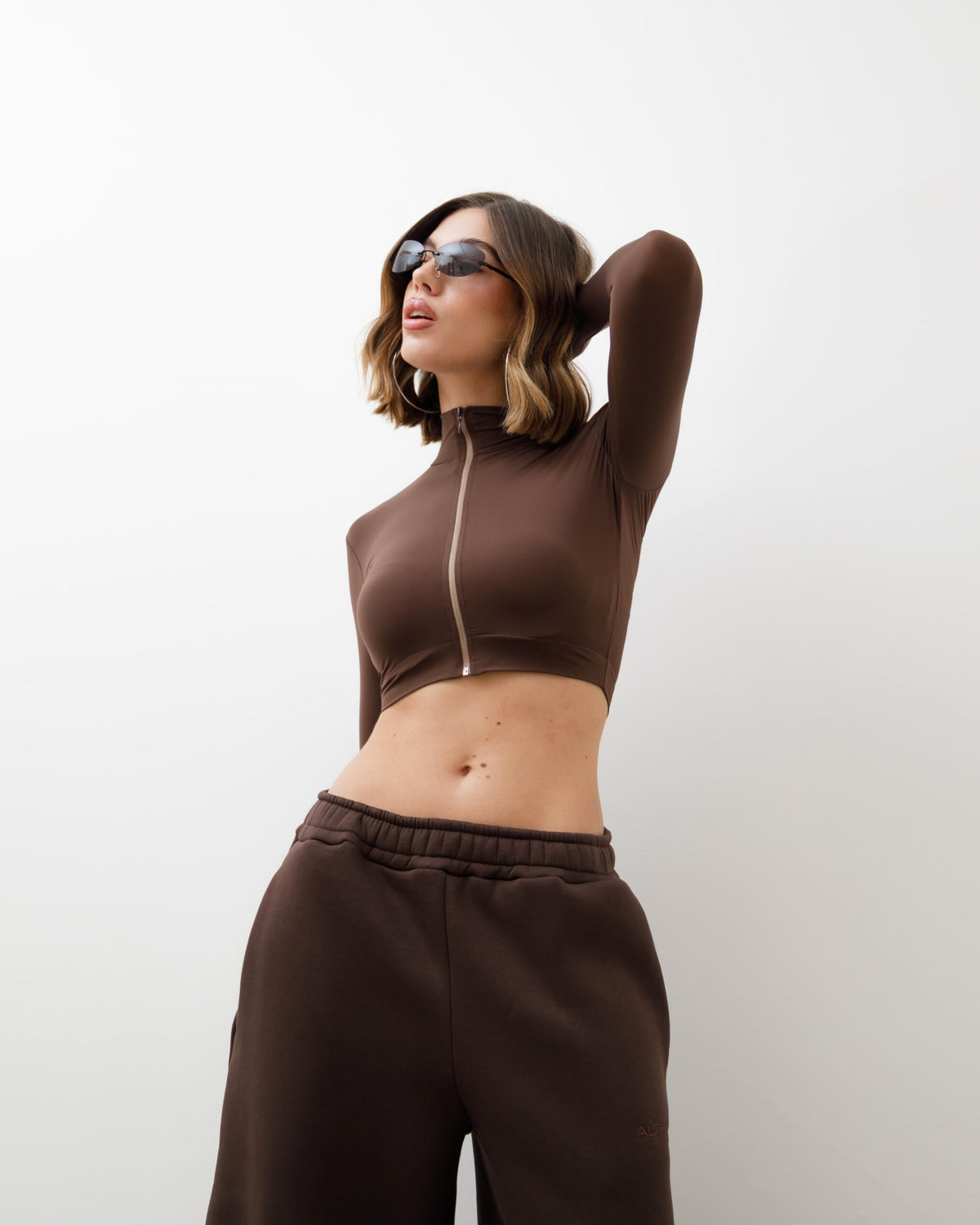Maglia crop con zip ALTHÉA  - C185