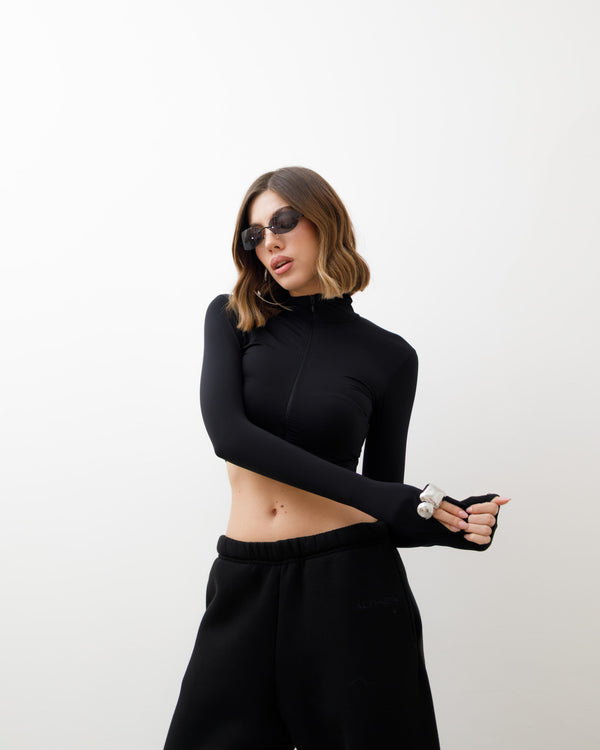 Maglia crop con zip ALTHÉA  - C185