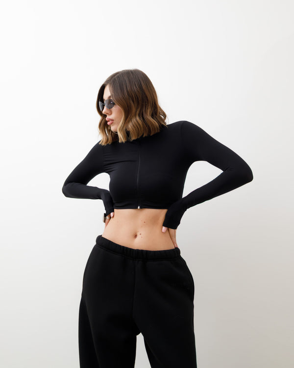 Maglia crop con zip ALTHÉA  - C185